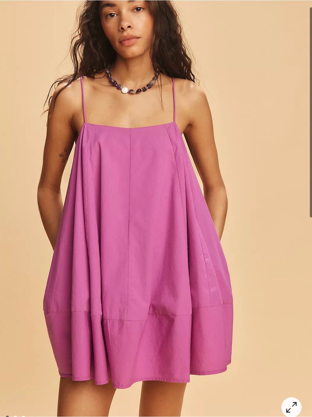 Free people Struttin' Mini Dress - Spaghetti Strap mini Dress in PINK